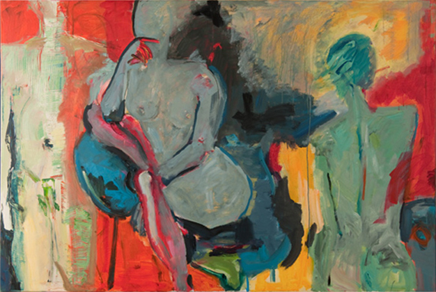 Malerei Ursula Joas 2005 - Bildtitel : Zwei Frauen