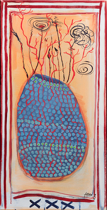 Malerei Ursula Joas 2012 - Bildtitel : Gefäß mit Rot